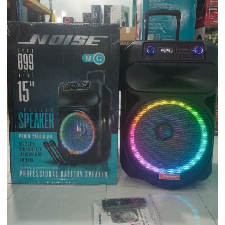 Speaker Karaoke Portabel NOISE 15 inci 899 Bluetooth