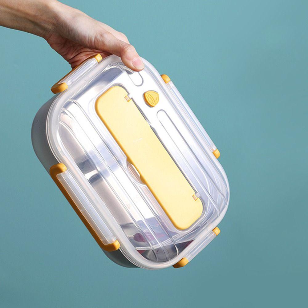 Preva Lunch Box Portable Untuk Pelajar Pekerja Kantor Dengan Sendok Wadah Makanan