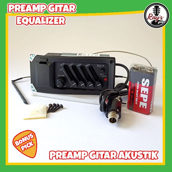 Preamp / Equalizer / Spul / Amplifier Gitar Akustik EQ 75