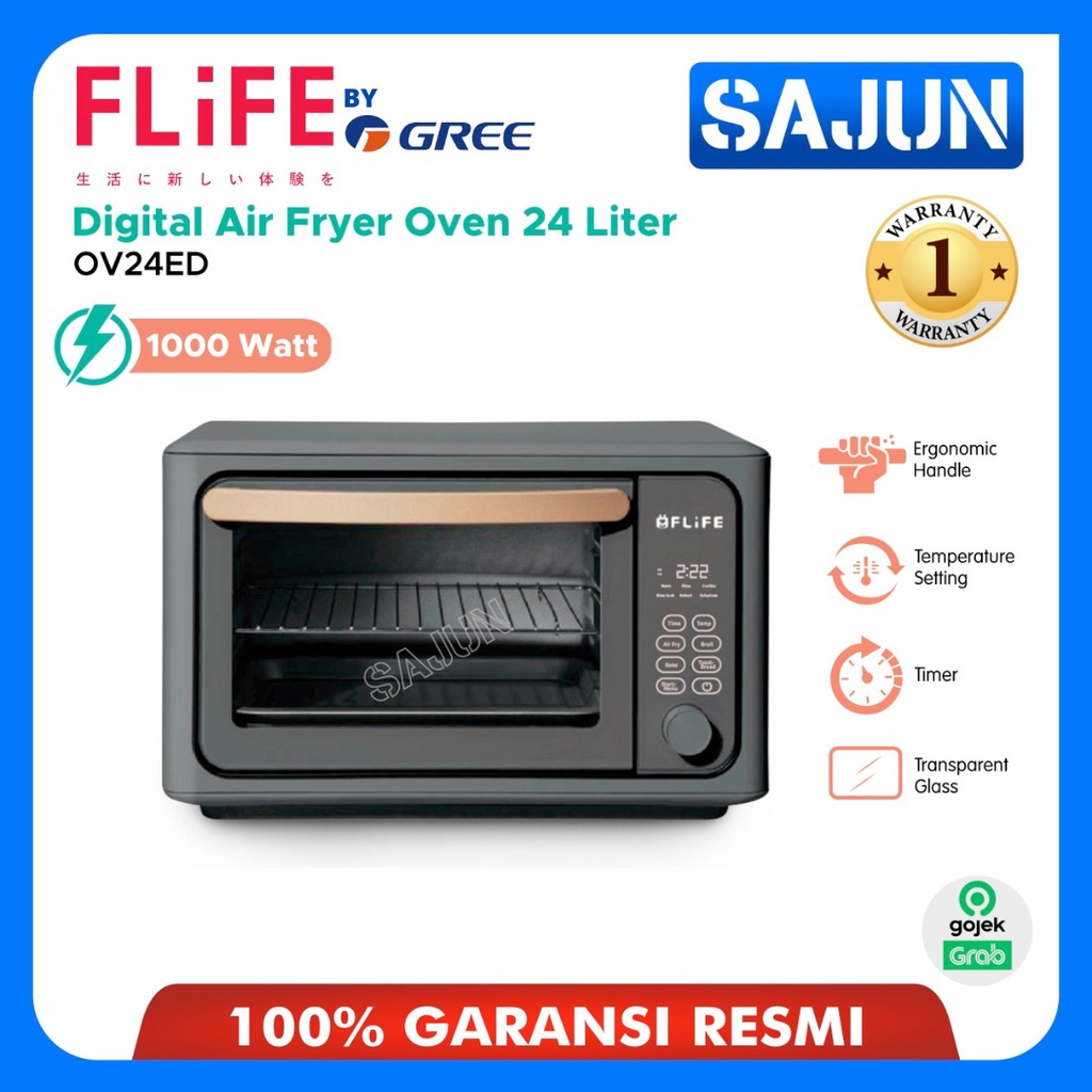 FLIFE DIGITAL AIR FRYER TOASTER OVEN OV24ED 24 LITER