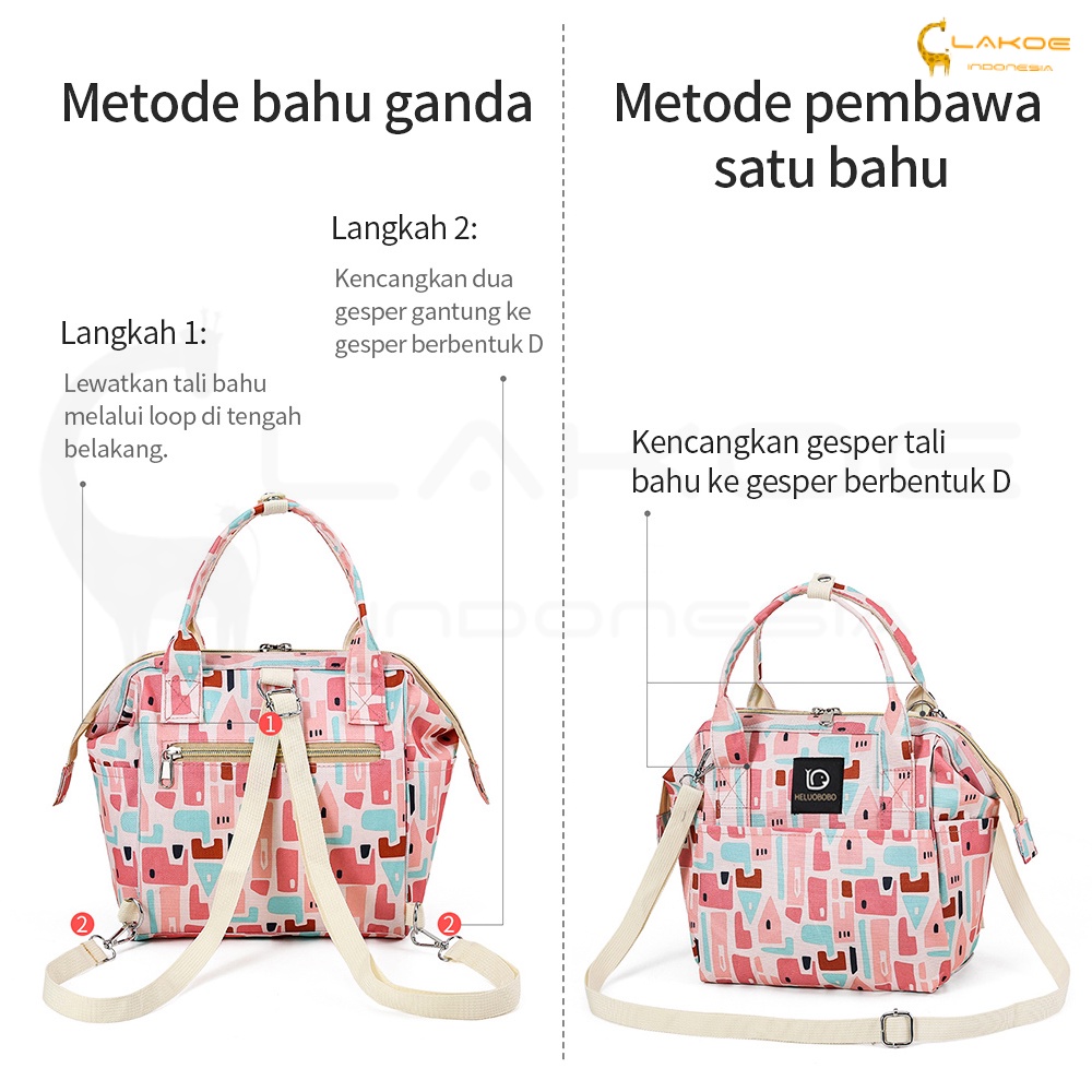 LAKOE Tas Bayi Multifungsi diaper bag / tas Perlengkapan bayi