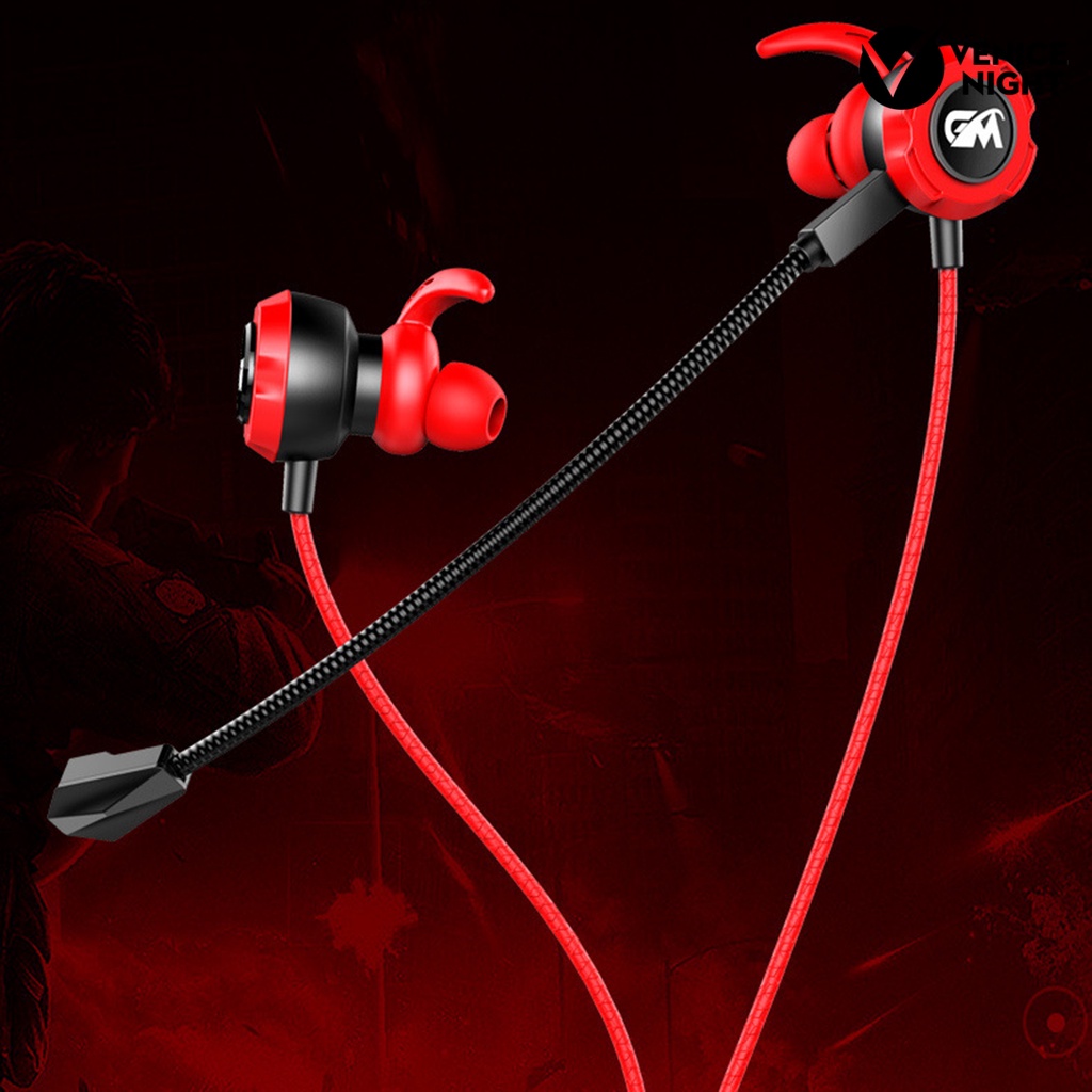 (VNEP) (Berkabel) TF-3 Earphone In-ear Noise Reduction dengan Mikrofon HiFi Bass Gaming Headset untuk Ponsel