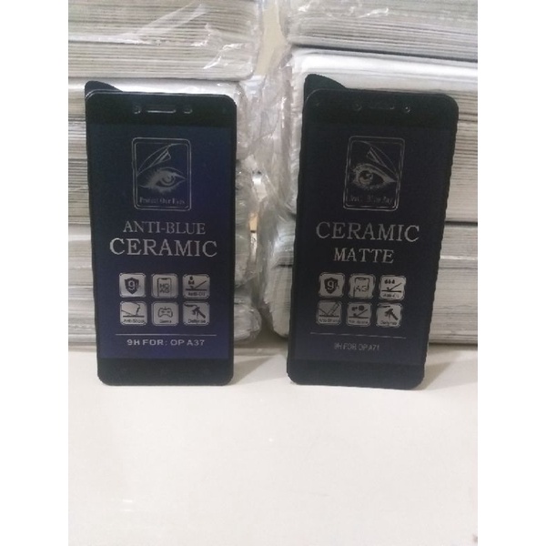 TEMPERED GLASS ANTI BLUE RAY CERAMIC MATTE BLUE OPPO A37 / OPPO A71 / OPPO NEO.9