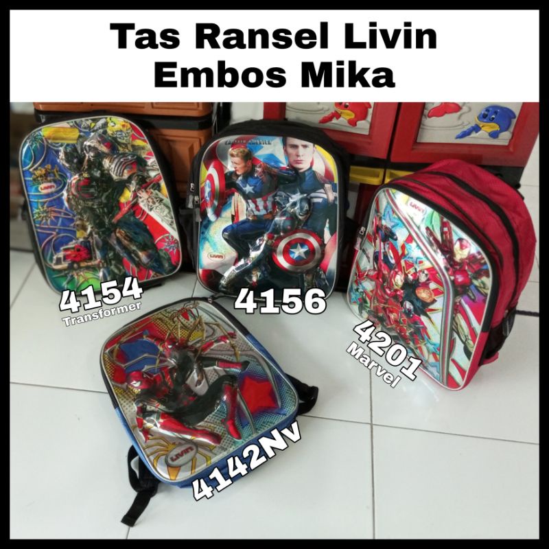 Tas Ransel Livin Anak Cowok / Tas Punggung Sekolah Anak Laki TS145 Harga Istimewa
