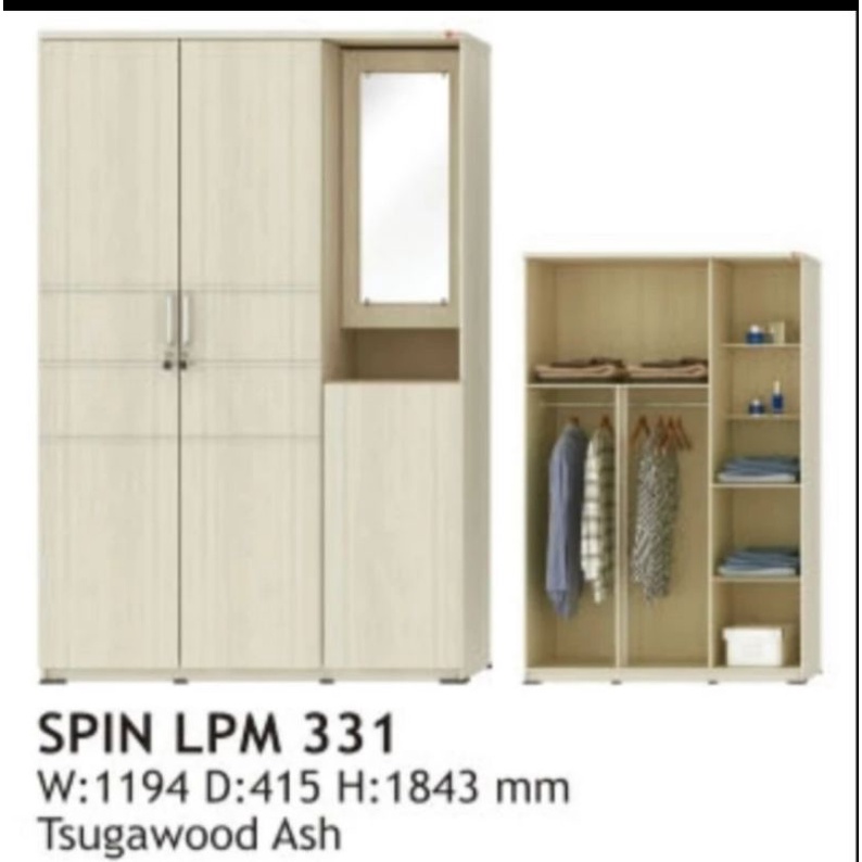 lemari 3 pintu dan meja rias lemari minimalis lemari pakaian lemari baju lemari meja rias ACTIV SPIN LPM 231