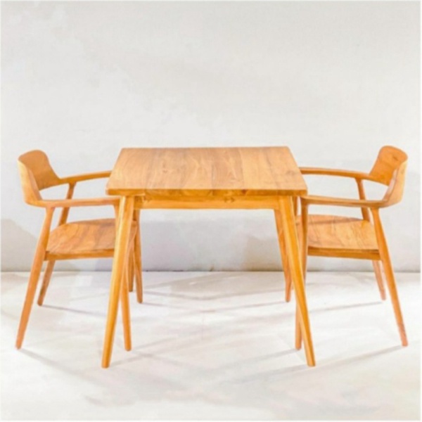 Kursi Meja Cafe Kayu Jati Minimalis Meja Makan 2 Kursi Murah
