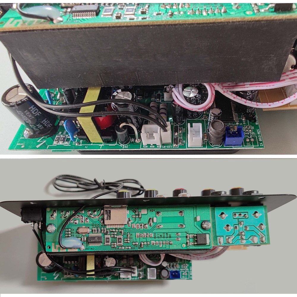 TaffSTUDIO Amplifier Board Audio Bluetooth USB FM Radio TF Player Subwoofer DIY 400W - 7RSK92BK