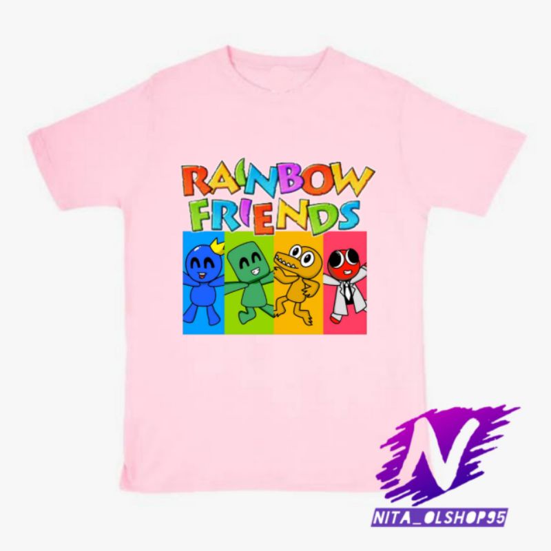 kaos anak rainbow friends Roblox game baju anak rainbow friends gratis sablon nama