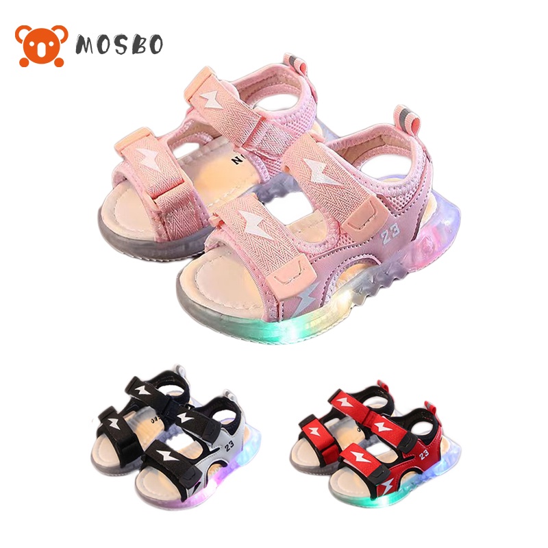 Jual MOSBO Sepatu Led Anak Perempuan Sepatu Lampu Anak Laki Laki Sandal