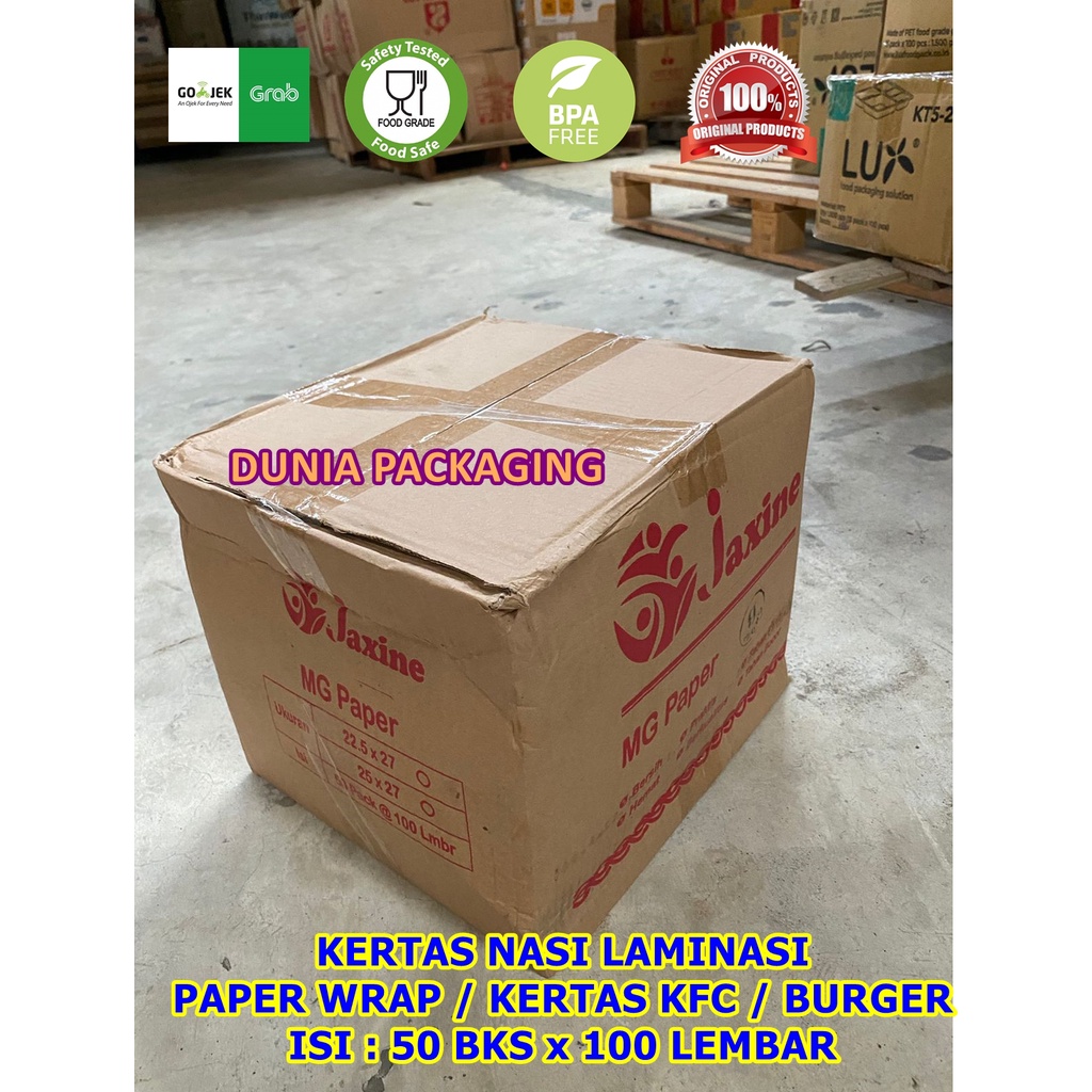 Kertas Nasi Kfc Pembungkus wrap Per Dus Anti Minyak Lengket Medan KHUSUS GRAB GOJEK