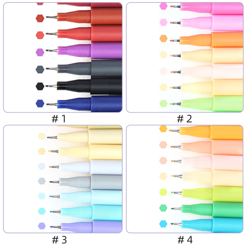 10pcs 0.4mm Morandi Fineliner Color Pen Set Scrapbook Graffiti Spidol