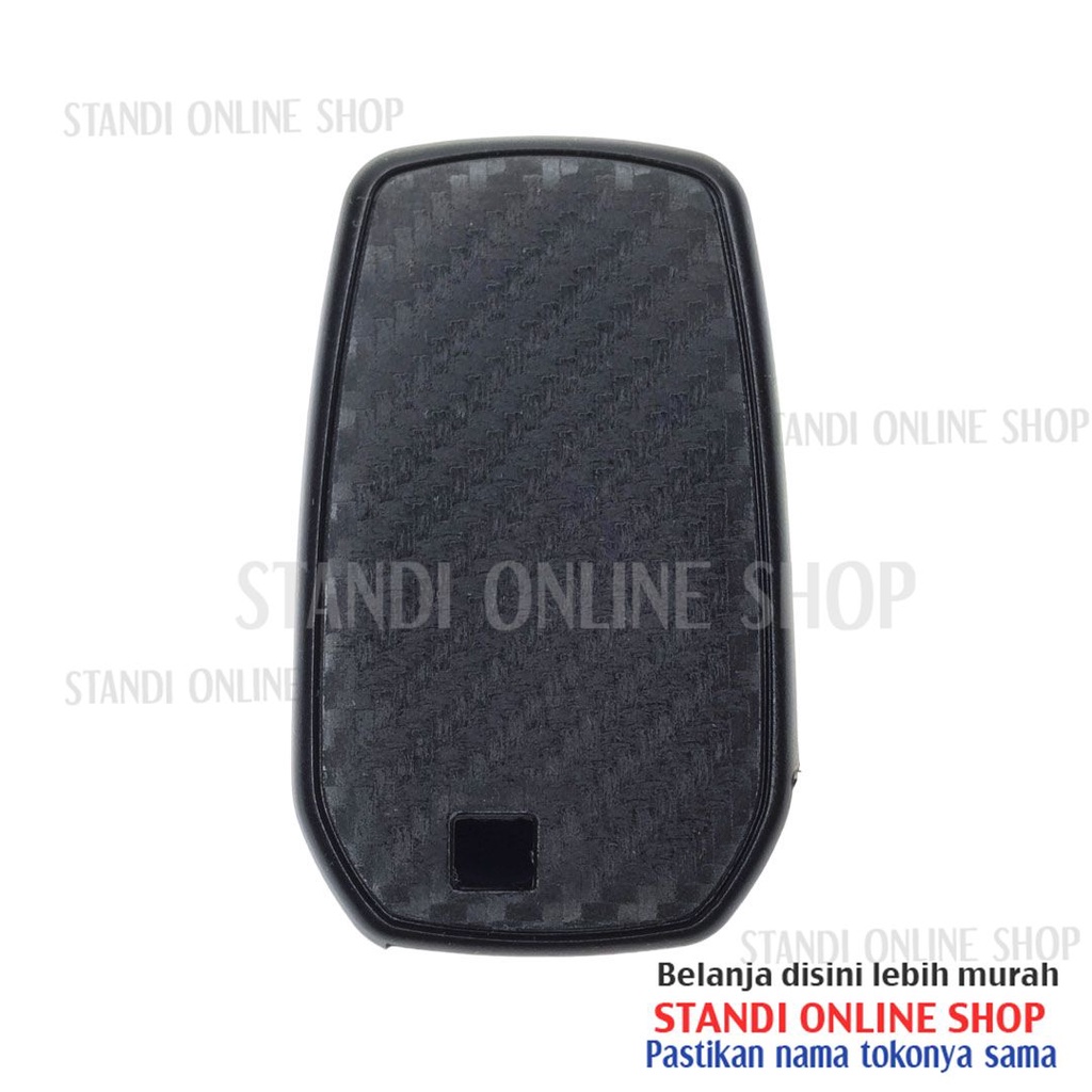 Sarung Kunci Silikon Remote Cover Carbon Smartkey Toyota All New Fortuner