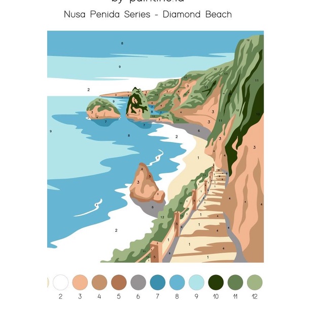 

Paint by Numbers Kit: Nusa Penida Series - Diamond Beach | PaintIncID - TANPA KUAS