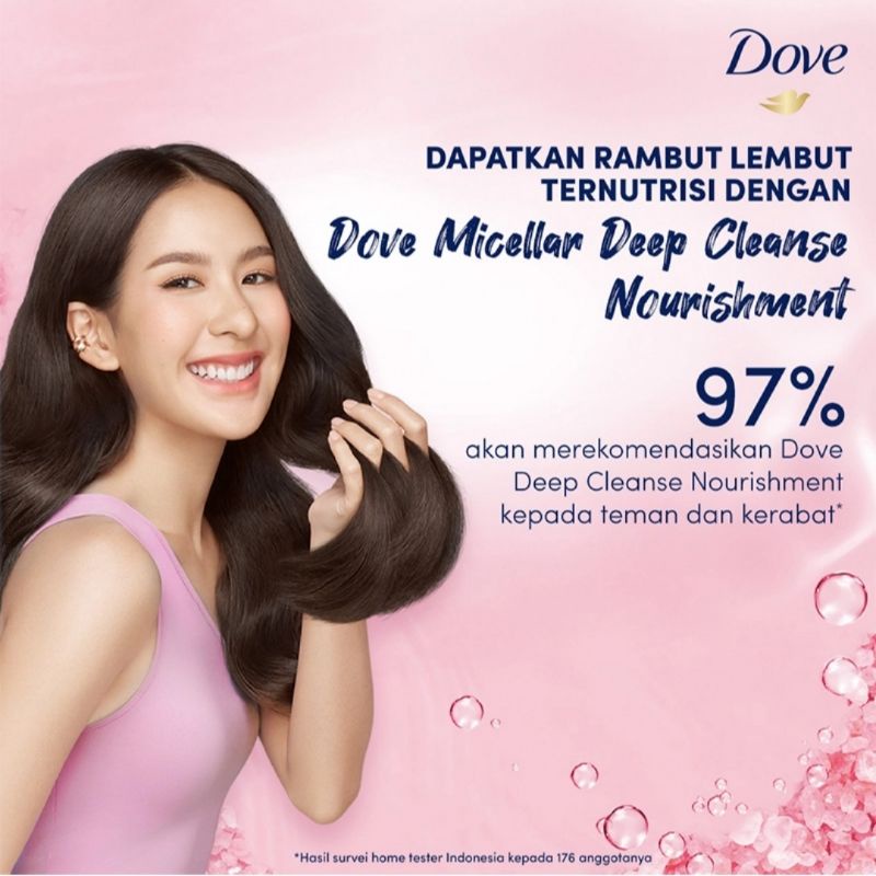 DOVE Micellar Shampoo Deep Cleanse Nourishment Perawatan Rambut Kering 430ml