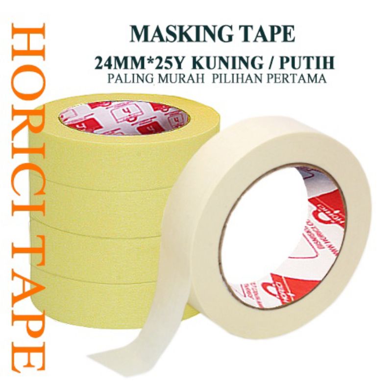 masking tape Horici isolasi kertas 24mm 25yard