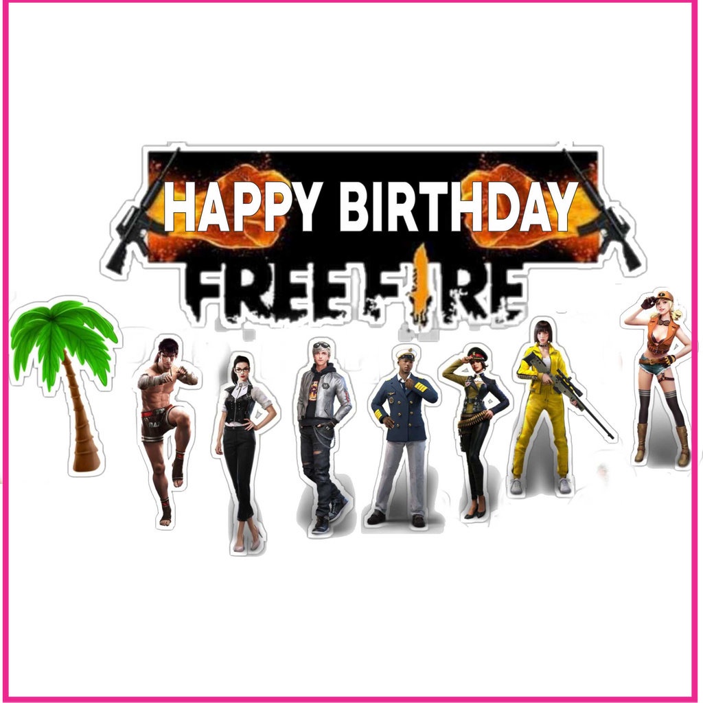 

BIGBAG TOPPER CAKE ULANG TAHUN / HIASAN KUE FREE FIRE