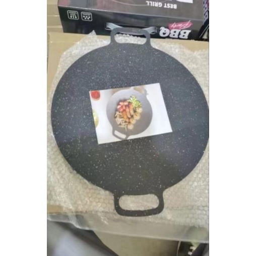 wajan konduksi grill pan bbq korea anti lengket 34 cm