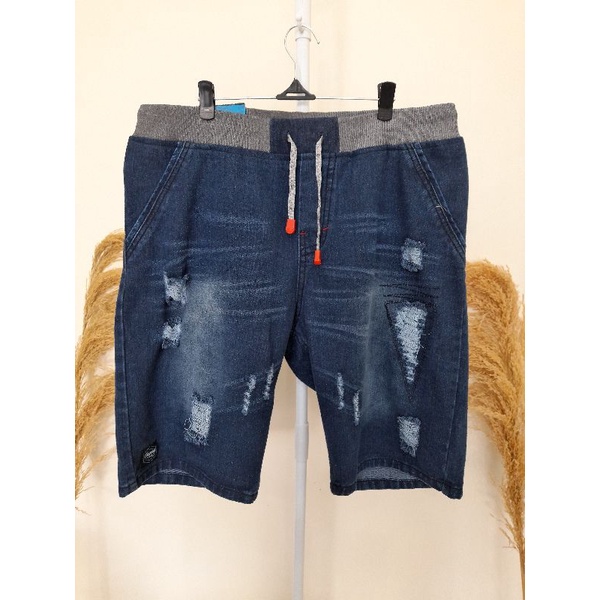 CELANA PENDEK PRIA MERK VANN DISTRO MOTIF SOBEK SOBEK KOLOR PINGGANG JUMBO