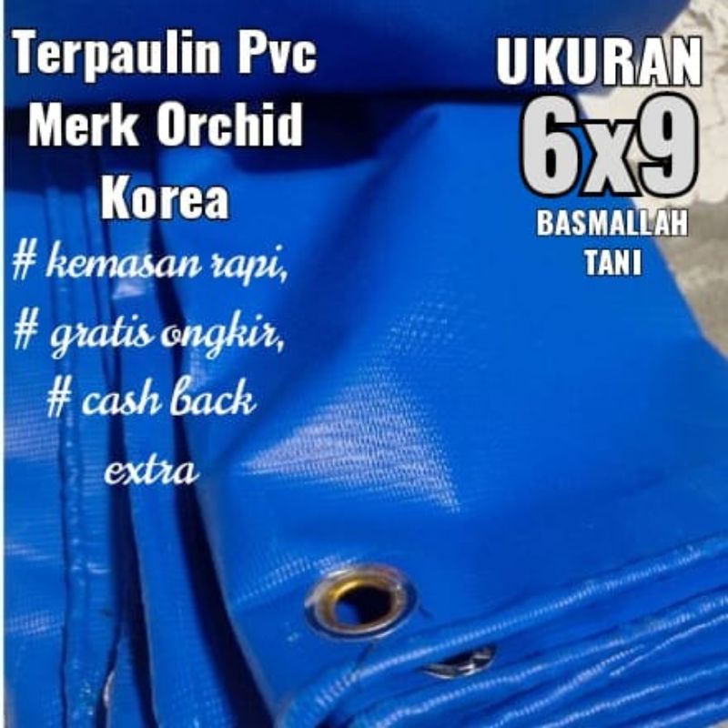 Terpaulin Pvc Merk Orchid Korea Ukuran 6x9 meter