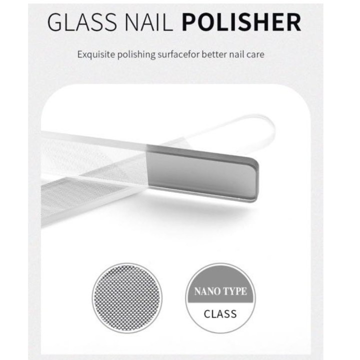 Glass Nail Kikir Kuku  Manicure Pedicure Nail Art  Free Kotak KU004