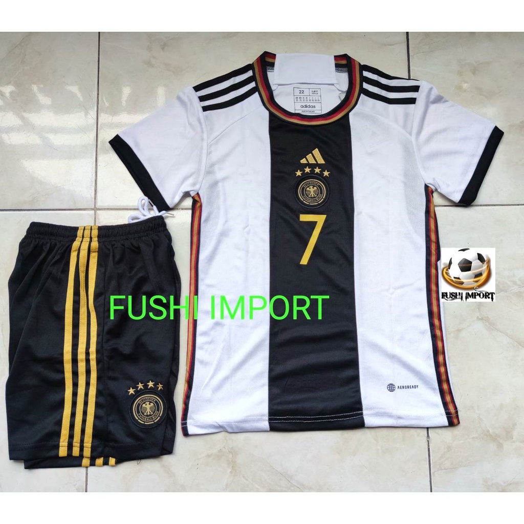 Jersey Baju Bola Anak Jermann Home Kids World Cup Piala Dunia 2022 Germany Fullset Satu Set Grade Ori