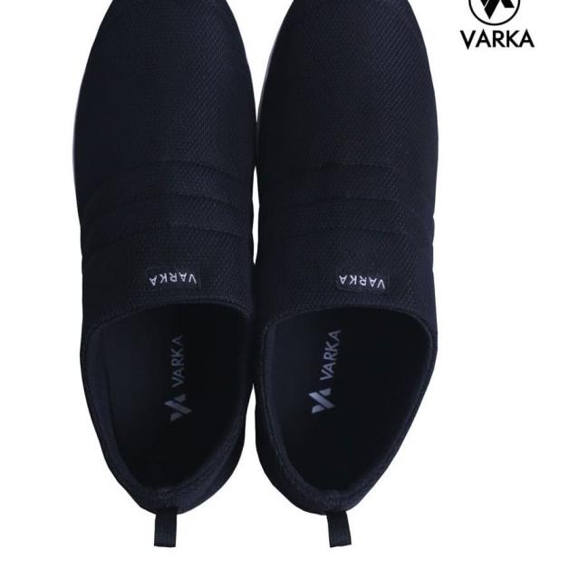 Sepatu SlipOn Pria Varka V 081 Sepatu Kets Kasual Pria Sepatu Santai - Hitam, 39