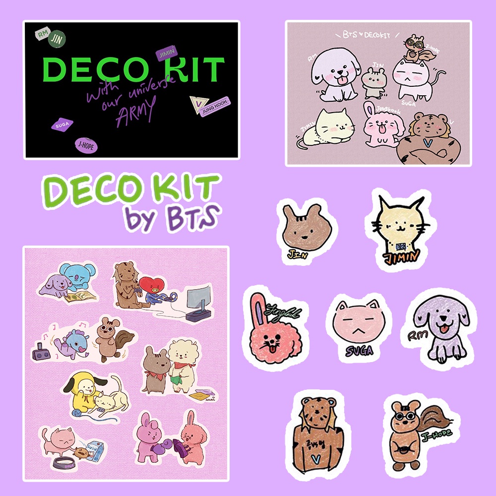 100pcs Stiker BTS DECO KIT Untuk Liburan Natal