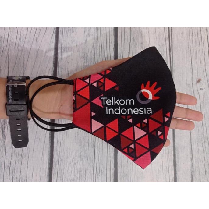 Masker Telkom Indonesia BUMN / Masker BUMN Telkom Indonesia Custom t-pancawarnaprint Murah