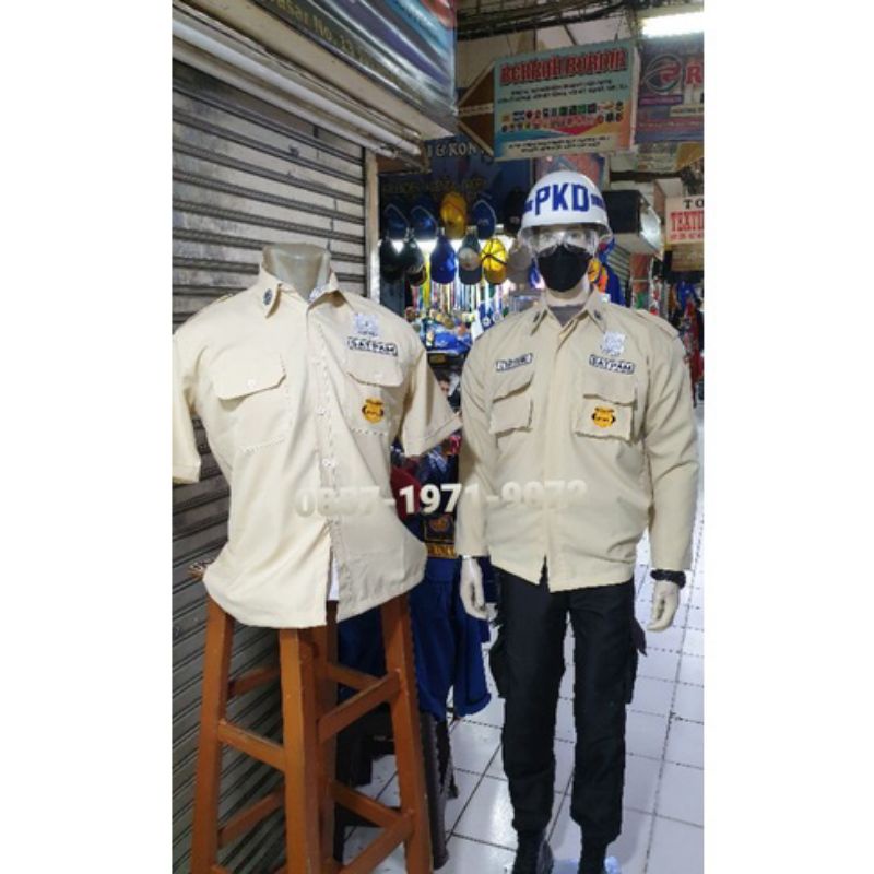SERAGAM SATPAM SECURITY PDL PDH CREAM BAJU SERAGAM SETELAN STELAN SCURITY  BARU TERBARU MURAH TERMUR