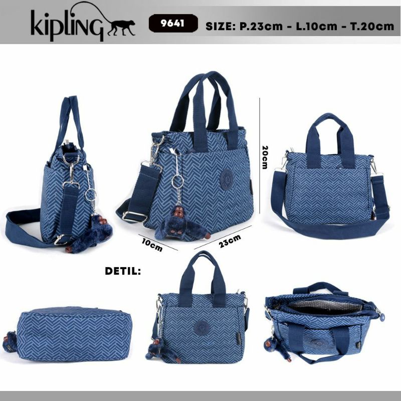 Tas wanita handbag selempang K1pling 9641 free gantungan boneka