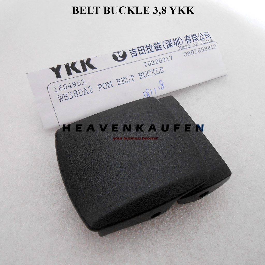 Belt Buckle Kepala Sabuk 3,8 cm YKK Warna Hitam Poly acetal POM Kokoh Kuat High Quality