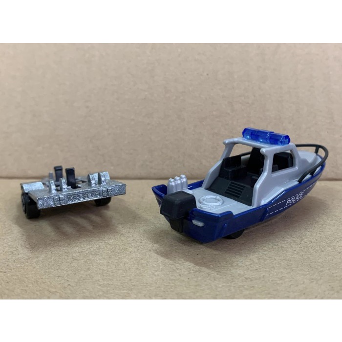 Majorette Trailer Police Boat Loose Pack