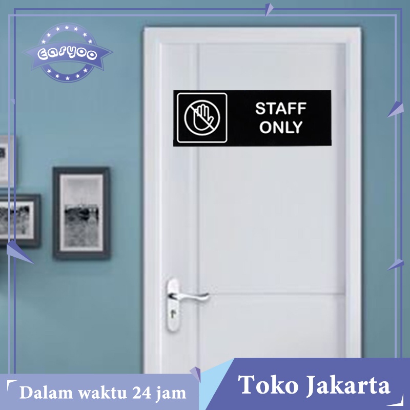 Jual Cm Staff Only Sign Board Akrilik Papan Logo Staff Only Acrylic