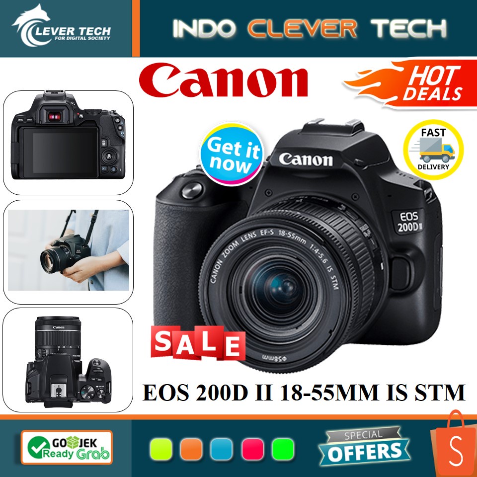 Canon EOS 200D II Kit 18-55mm IS STM ORIGINAL