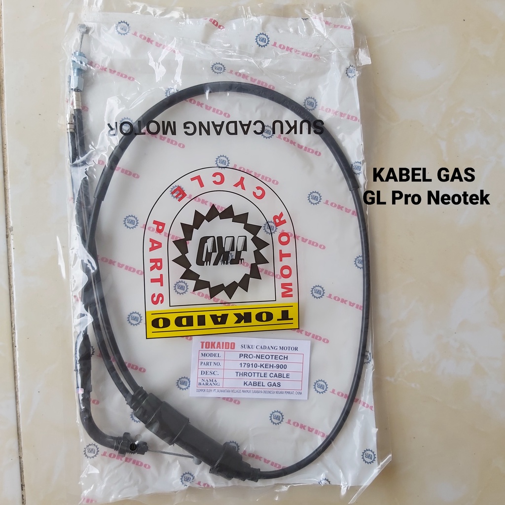 Kabel Gas GL PRO NEOTEK / NEOTECH / GL MAX / Tali Gas Set Tokaido