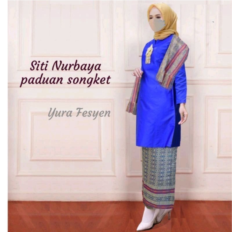 Set Kekinian 3in1 Tunik Kurung Tafeta Original Butik