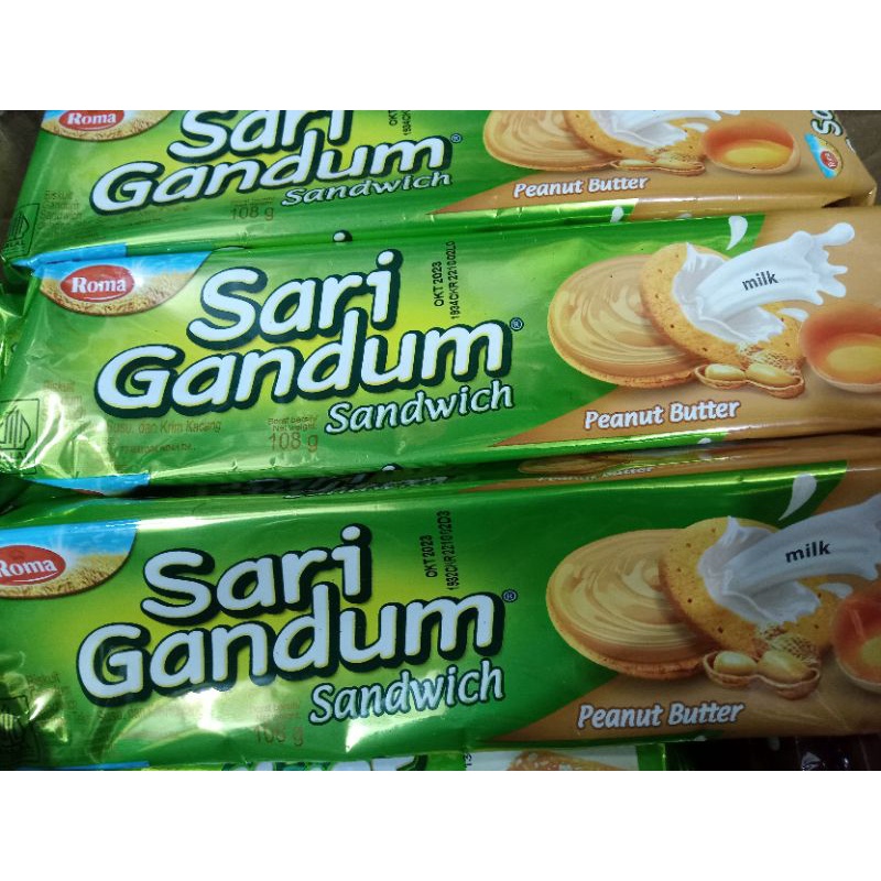 

ROMA SARI GANDUM KACANG BERAT 108 gram