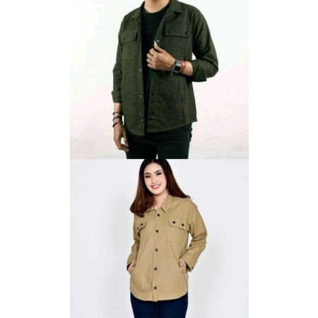 Jaket semi parka couple - semi parka wanita - jaket parka