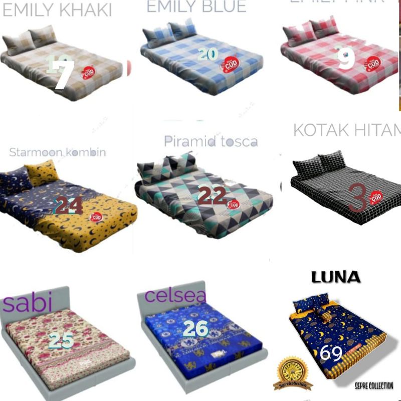 SPREI KARET SUDUT 120*200 ( 15 , 20 , 25 , 30 )