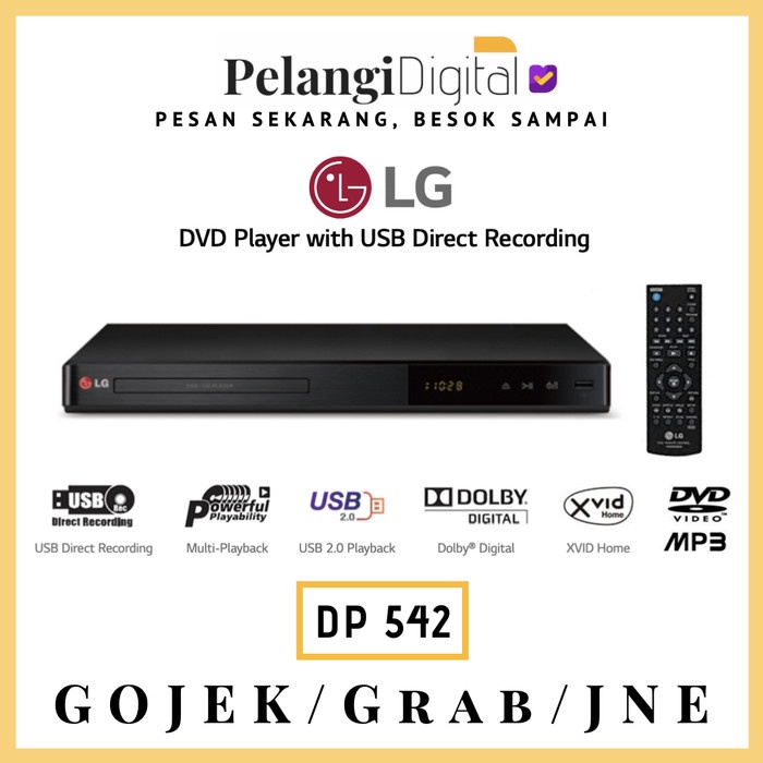 {AbdiStore} LG DVD Player With USB Content Playback - DP542 Limited