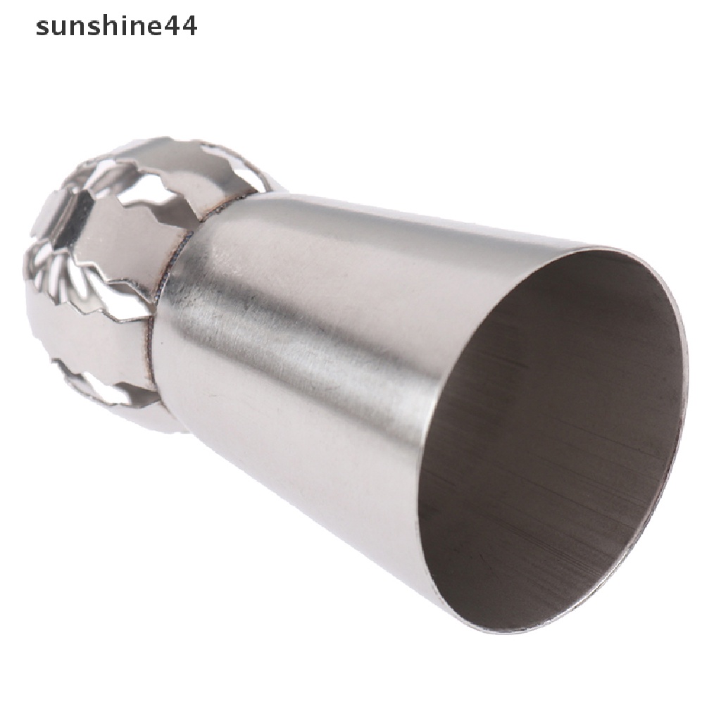 Sunshine 8Pcs Ujung Mulut Pipa Desain Bunga Rusia Bahan Stainless Steel