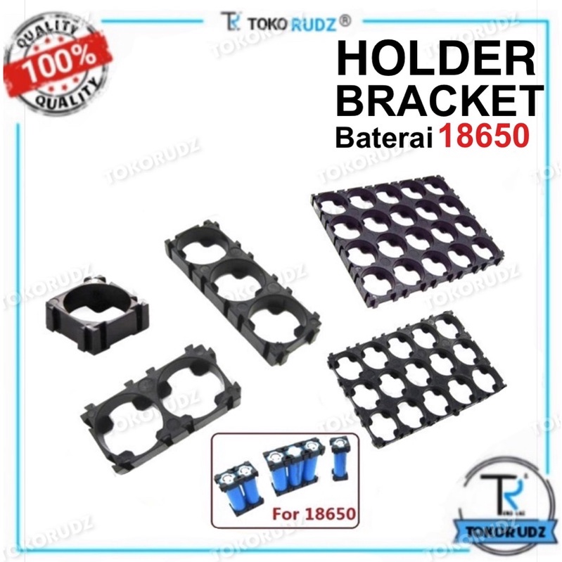 18650 Baterai Holder Bracket Breket Braket Sambungan Batre 1 2 3 4 5 Slot