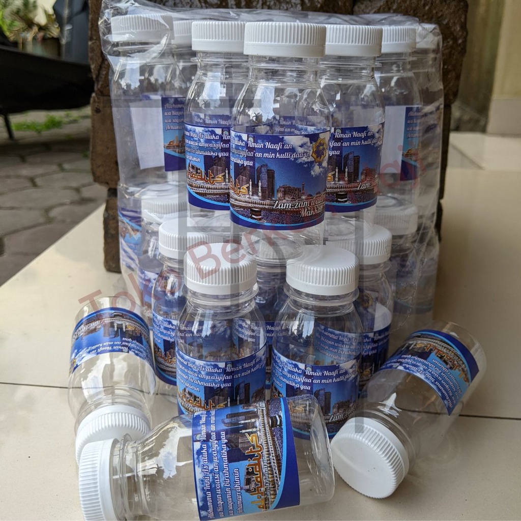 Botol kosong air zamzam 25pcs anti tumpah oleh oleh haji dan umroh free packing dus