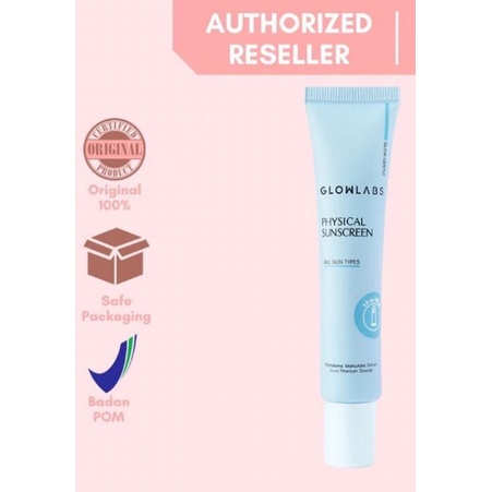 BPOM Glowlabs Physical Sunscreen Sunblok Sunblock Wajah Muka Tabir Surya