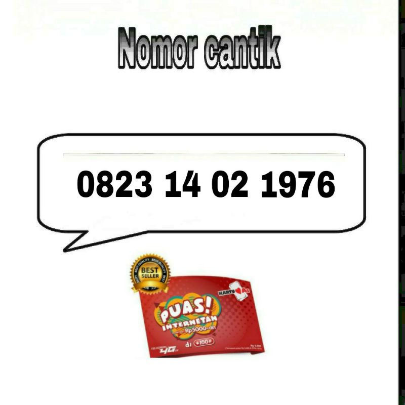 nomor cantik nomer kartu perdana Telkomsel as 4g LTE seri tahun 14 Febuari manis unik murah 1402 14 