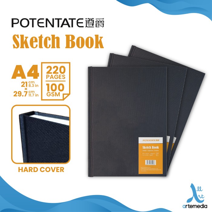 

[COD AKTIF] POTENTATE A4 Sketchbook 110 Sheets 100gsm Kertas Buku Gambar & Sketsa