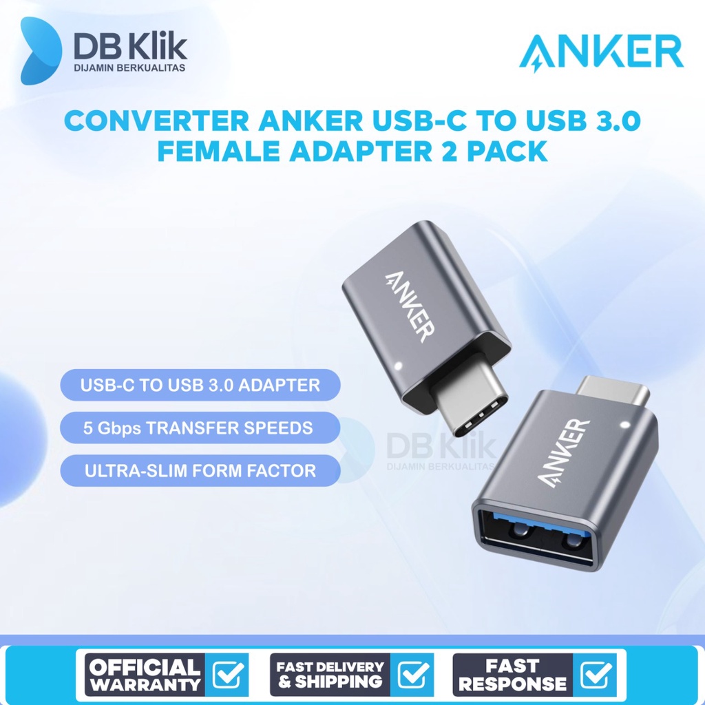 Converter Anker USB C to USB 3.0 Female Adapter 2 Pack B8731- B87310A1