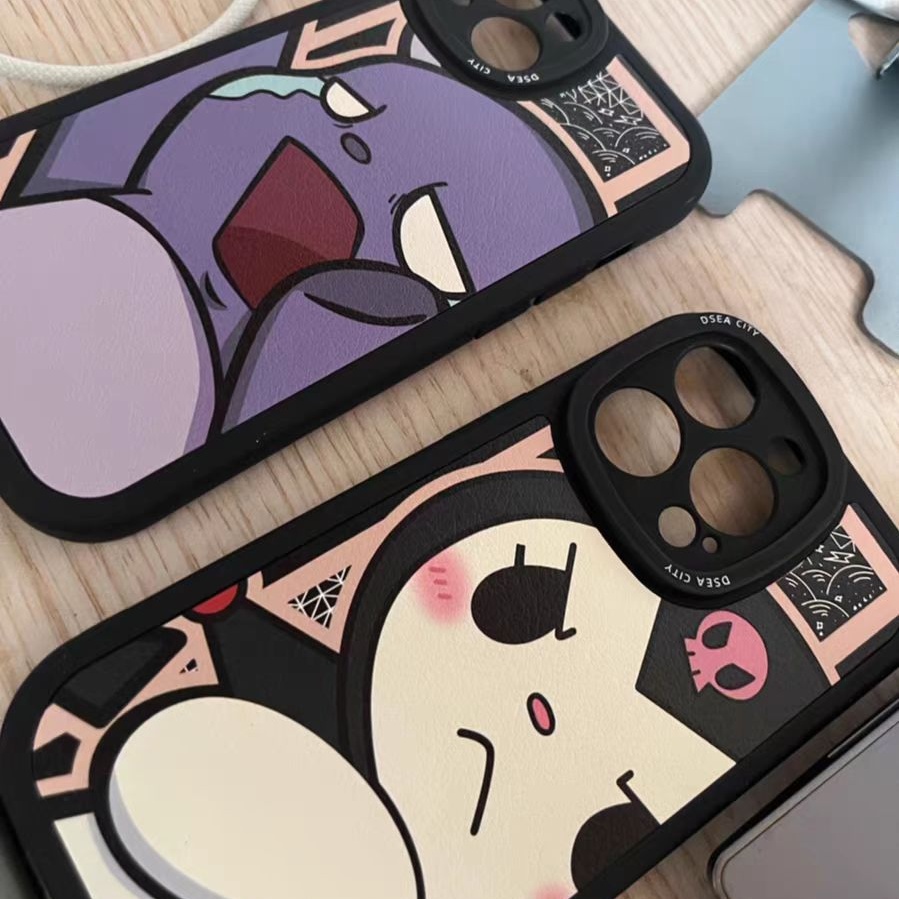 Ins Kuromi Case Bahan Kulit TPU Untuk iPhone 14 14pro 14Plus 14prm 13 13pro 13pro 11 7Plus 8Plus Xr XS 12pro Max