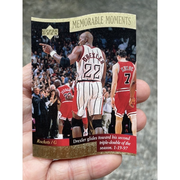 KARTU NBA CLYDE DREXLER BASKETBALL MEMORABLE MOMENTS VS MICHAEL JORDAN PIPPEN BULLS 1997