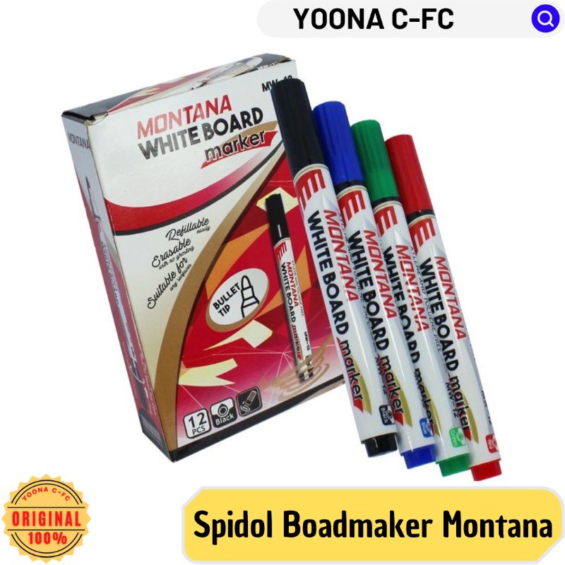 

Spidol Montana White Board Boadmaker |Tidak permanen| Bisa dihapus